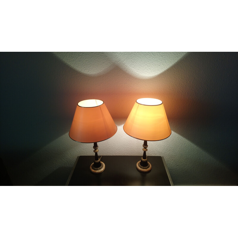 Two vintage table lamp of nightstands 1960