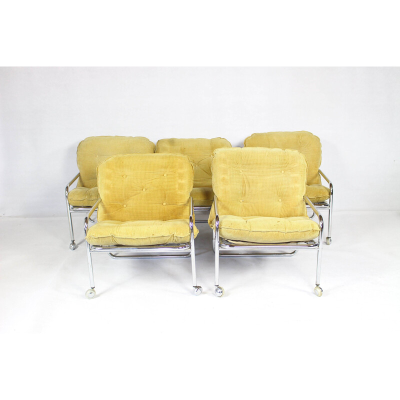 Vintage retro Tubular Armchairs Ikea 1970s