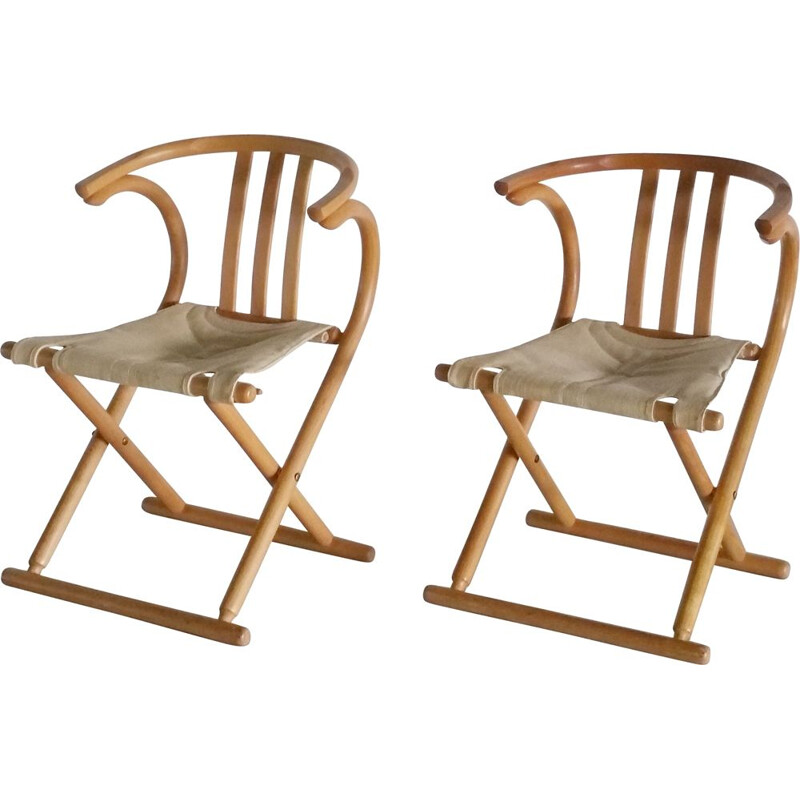 Set of 2 vintage folding chairs from Thonet