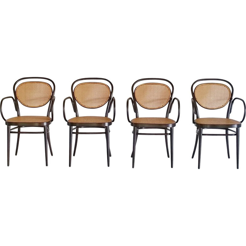 Set of 4 no. 215 chairs by Michael Thonet for Thonet