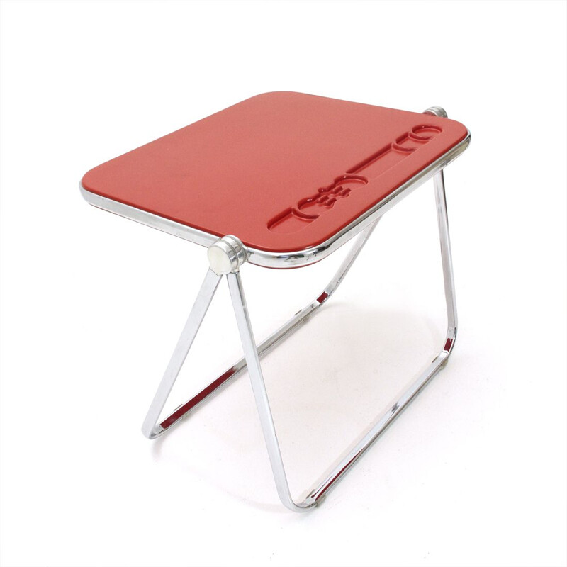 Vintage Italian red folding desk by Giancarlo Piretti for Anonima Castelli