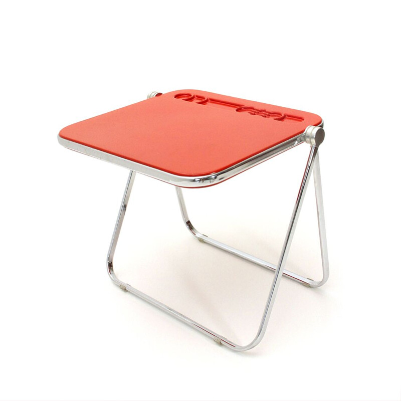 Vintage Italian red folding desk by Giancarlo Piretti for Anonima Castelli