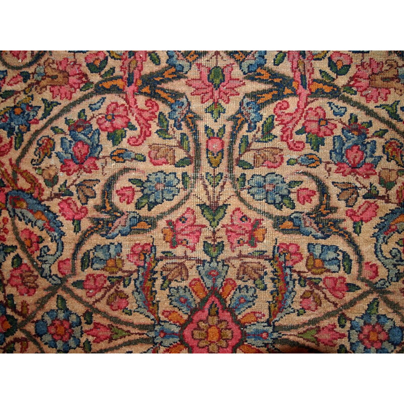 Vintage handmade Persian carpet Kerman