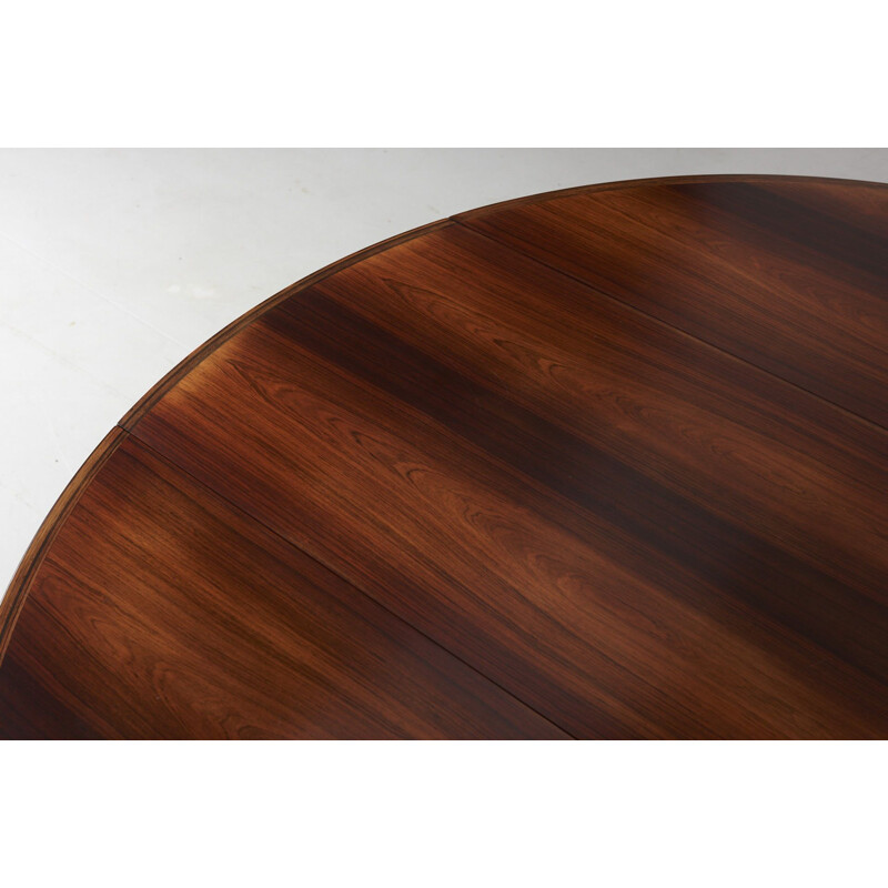 Vintage dining table in rosewood by Helge Sibast