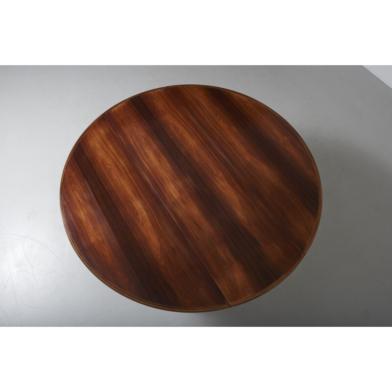 Vintage dining table in rosewood by Helge Sibast