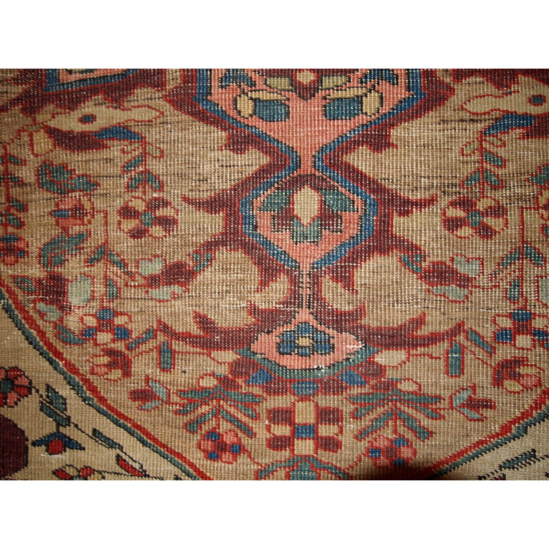 Vintage handmade Persian carpet Sarouk Farahan