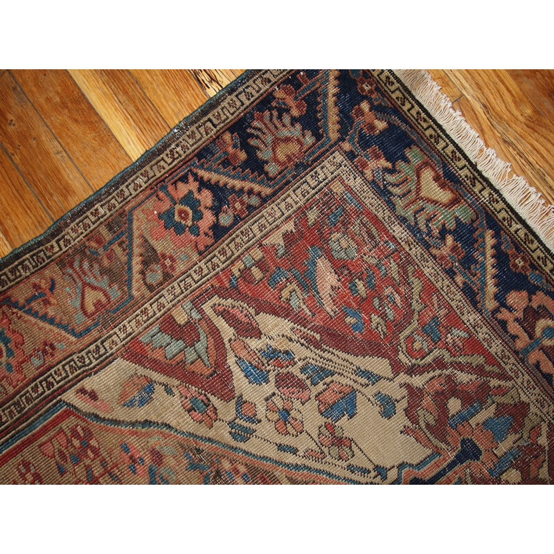 Vintage handmade Persian carpet Sarouk Farahan