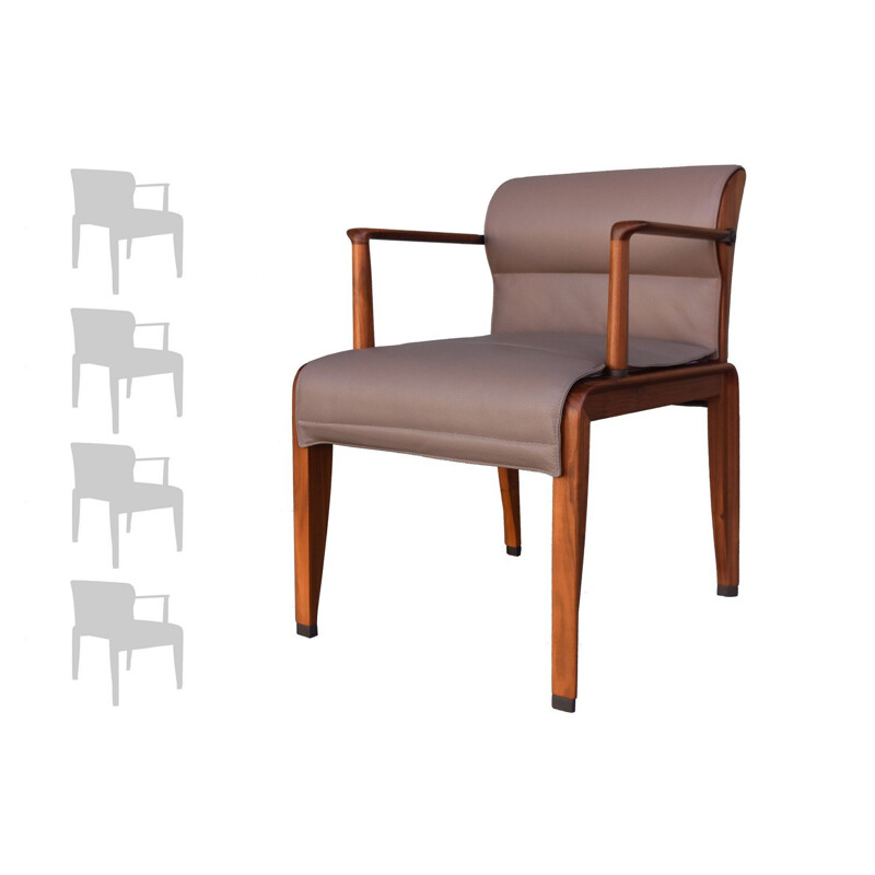 Set of 4 INA armchairs by Chi Wing Lo for Giorgetti