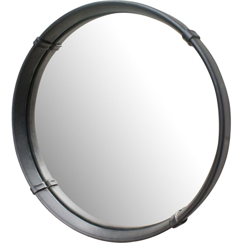 Miroir vintage en cuir