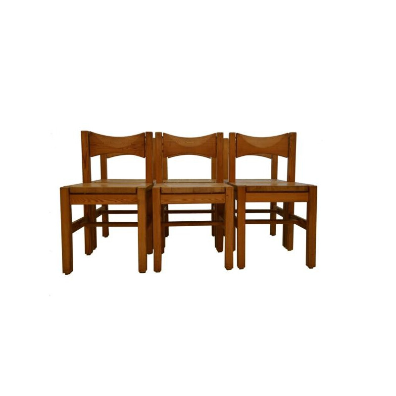 Set of 6 Hongisto chairs in solid elm, Illmari TAPIOVAARA - 1960s