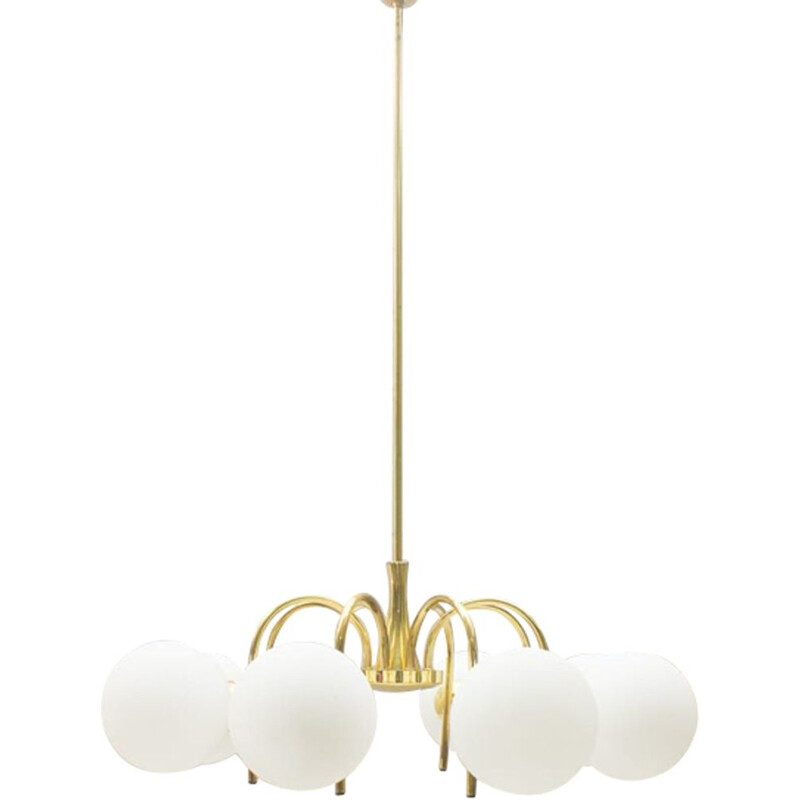 Golden 8-Arm Orbital Hanging Lamp