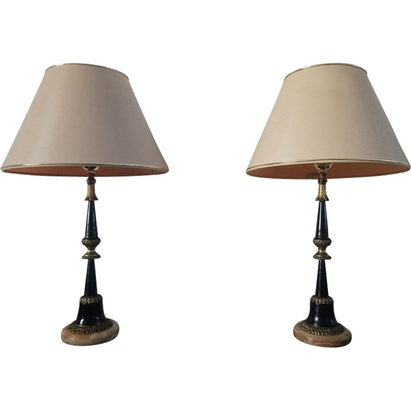 Two vintage table lamp of nightstands 1960