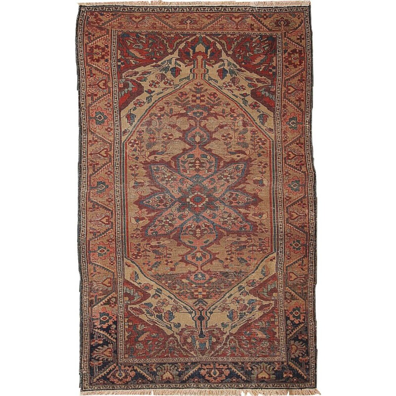 Vintage handmade Persian carpet Sarouk Farahan
