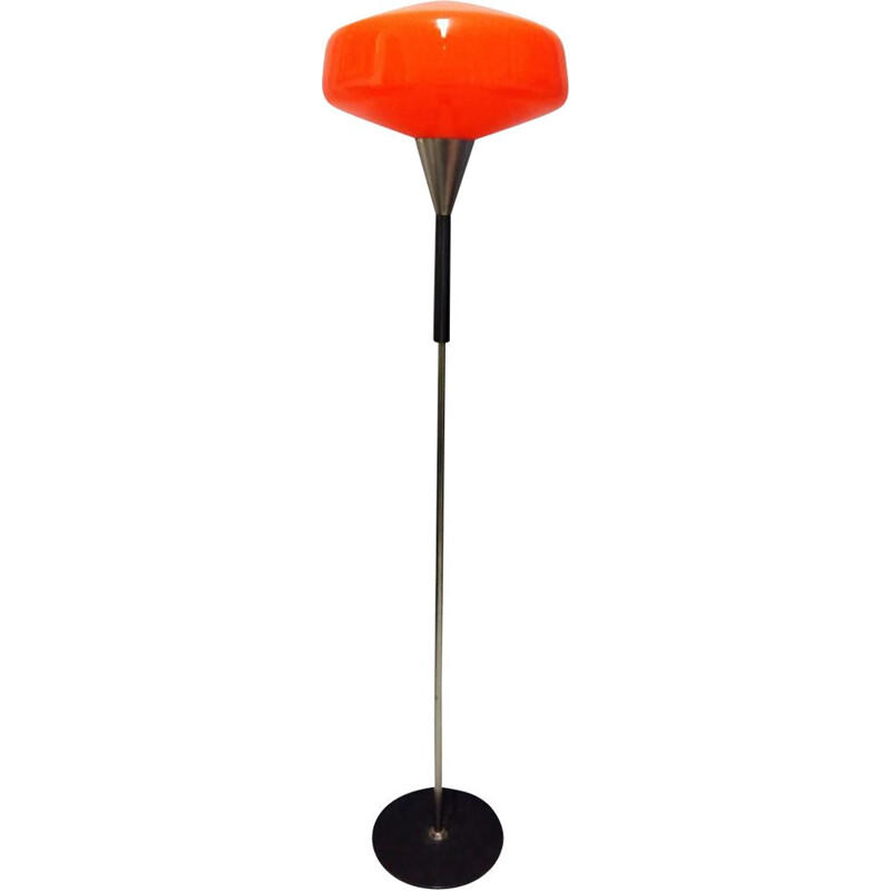 Vintage Italian orange floor lamp metal