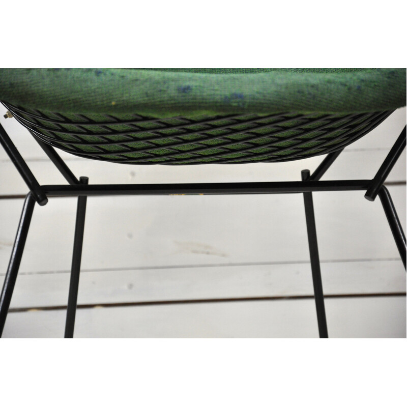 Vintage green Diamond armchair by Harry Bertoia for Knoll