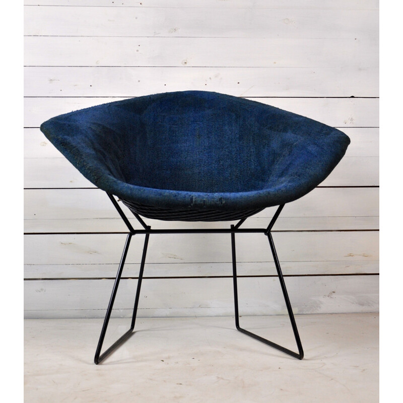 Vintage Blue Diamond armchair by Harry Bertoia for Knoll