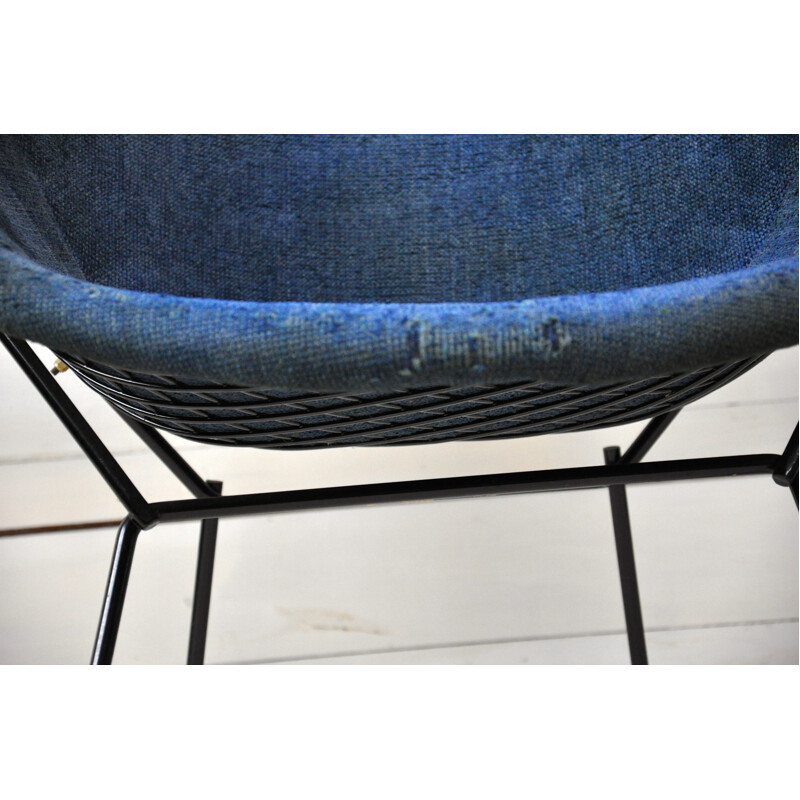 Vintage Blue Diamond armchair by Harry Bertoia for Knoll