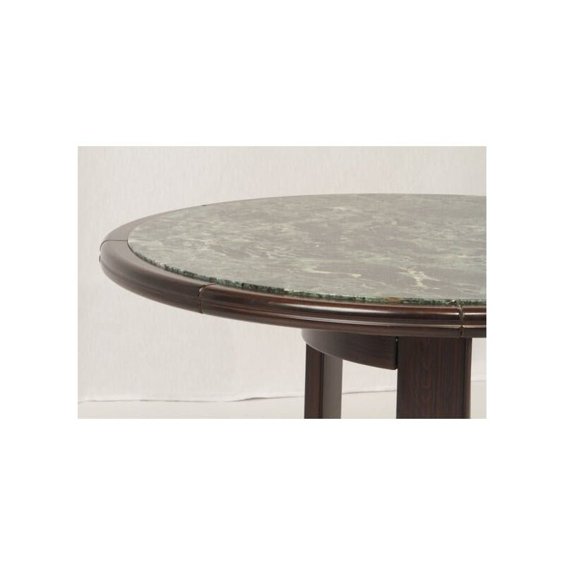 Table de salle à manger italienne vintage en marbre vert