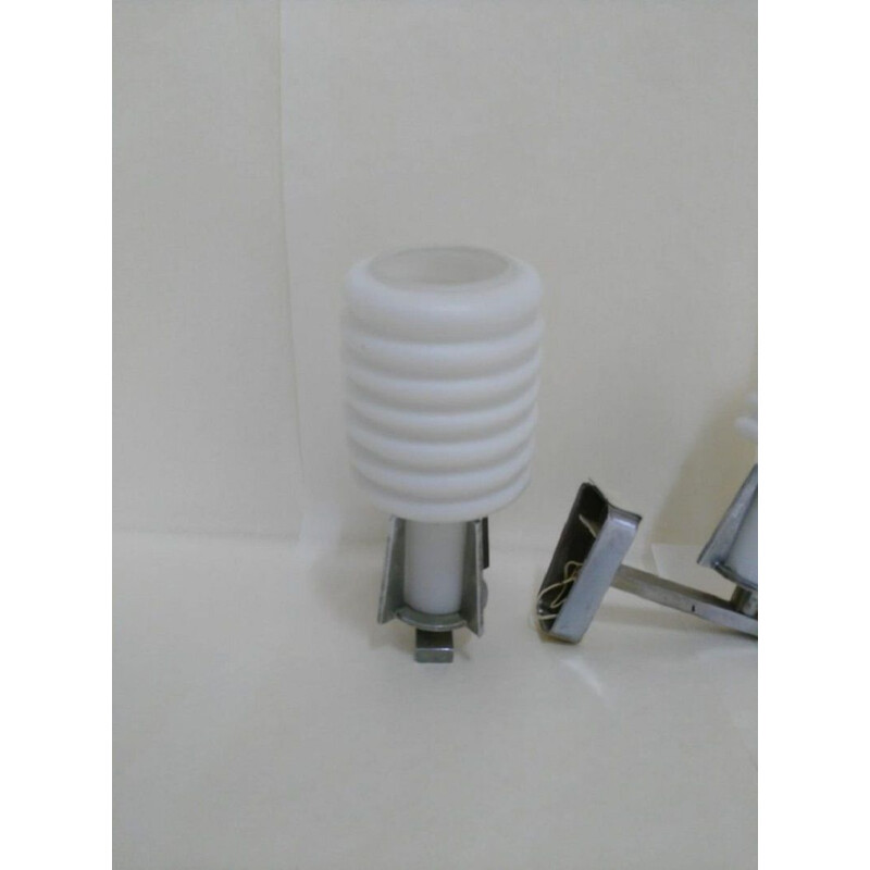 Set of 2 italian white wall lamps