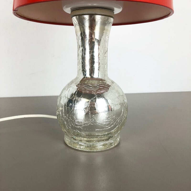 Lampe de bureau vintage rouge par Uno et Östen Kristiansson pour Luxus Vittsjö