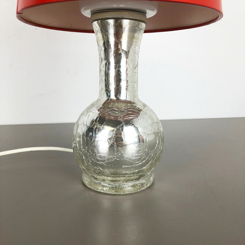 Red vintage desk lamp by Uno and Östen Kristiansson for Luxus Vittsjö