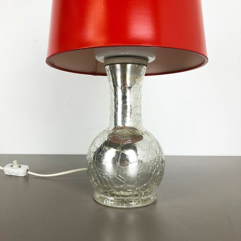 Red vintage desk lamp by Uno and Östen Kristiansson for Luxus Vittsjö