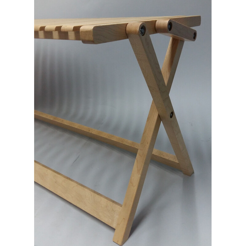 Folding bench in Maple model A5 by Jean-Claude Duboys