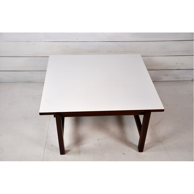 Reversible Vintage cofee table in teak & formica by Pastoe