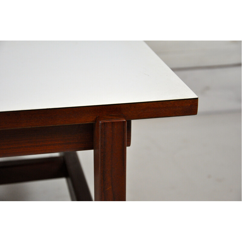 Reversible Vintage cofee table in teak & formica by Pastoe