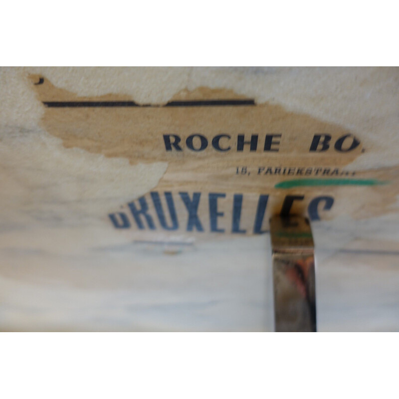 Table à repas vintage en marbre Roche Bobois 1980