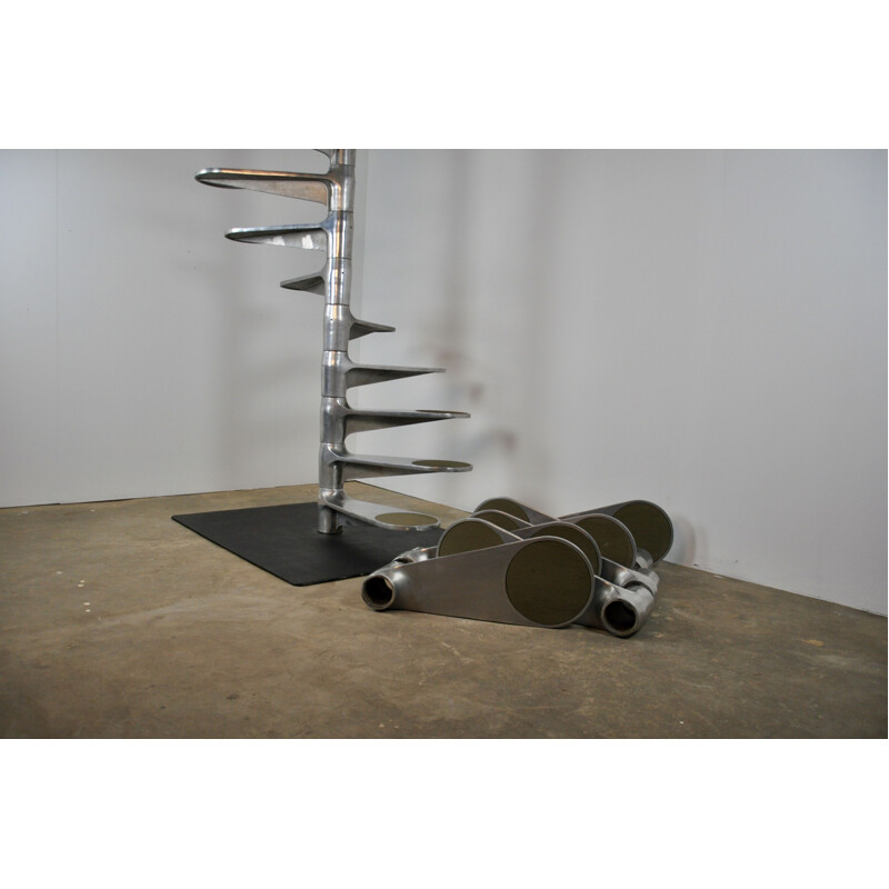 Vintage helicoidal staircase by Roger Tallon for Gallery Lacloche 1980