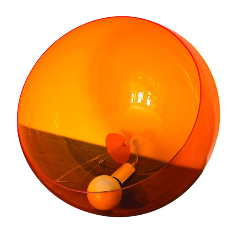 Vintage Pendant in translucent Orange 1970