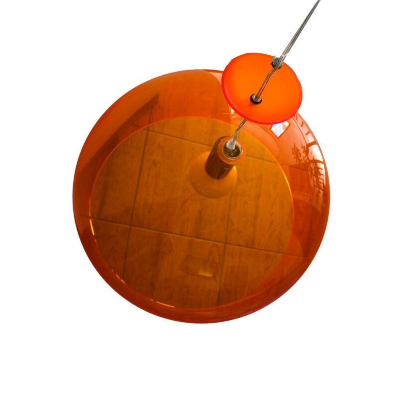 Vintage Pendant in translucent Orange 1970