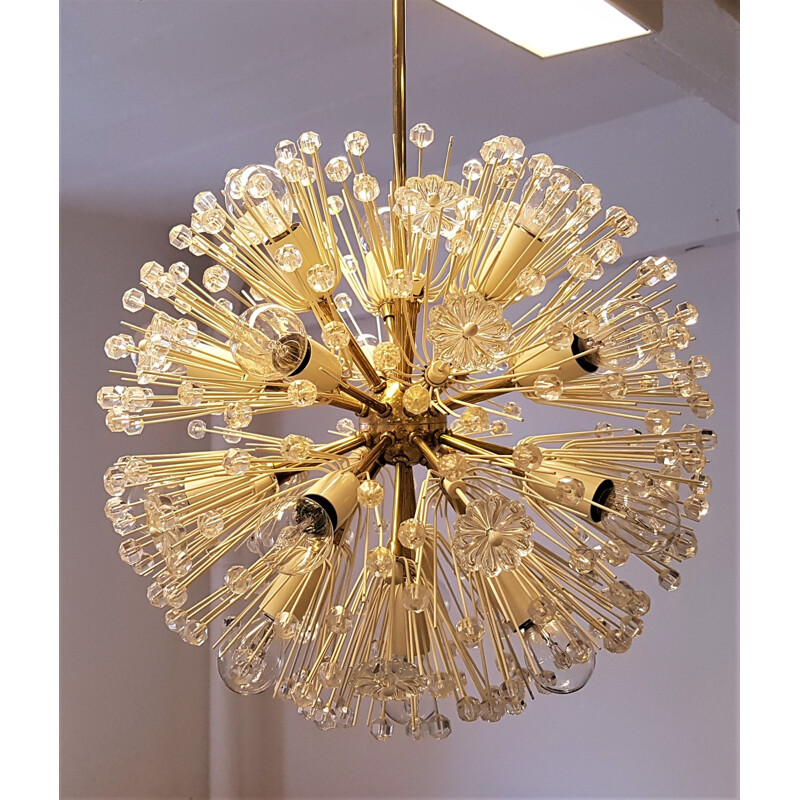 Vintage snowball chandelier by Emil Stejnar for Rupert Nikoll