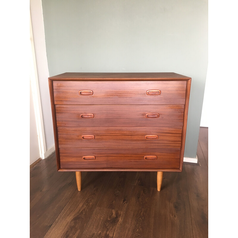 Vintage Scandinavian chest of drawers in teak