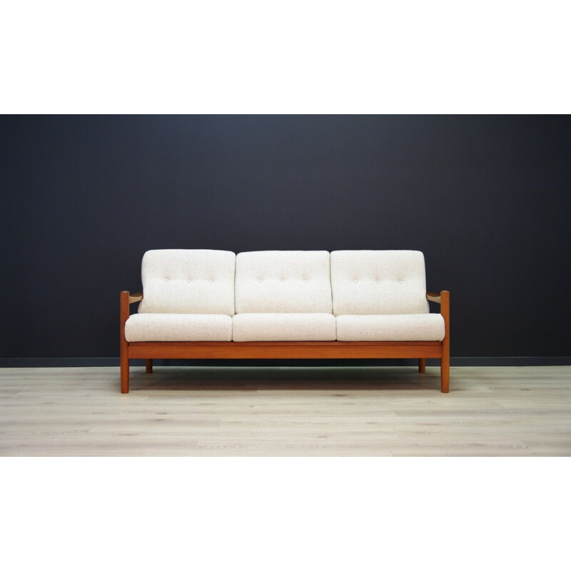 Vintage 3-seater sofa in teak