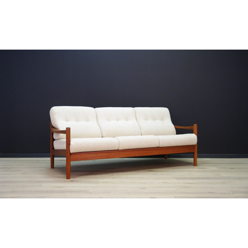 Vintage 3-seater sofa in teak