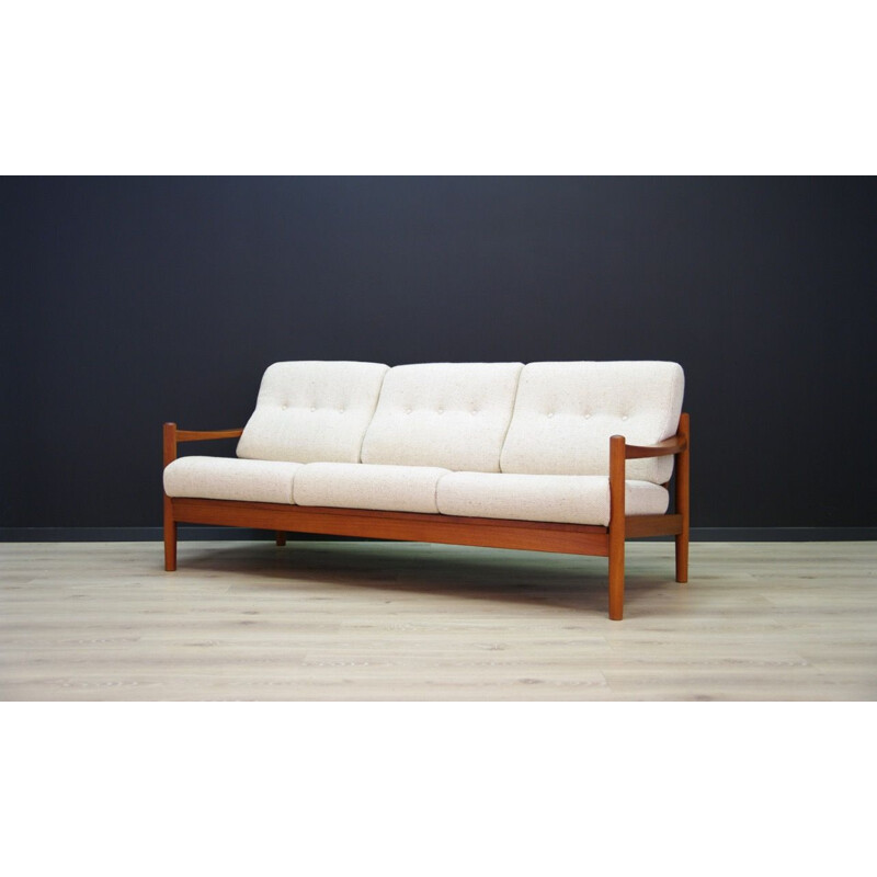 Vintage 3-seater sofa in teak