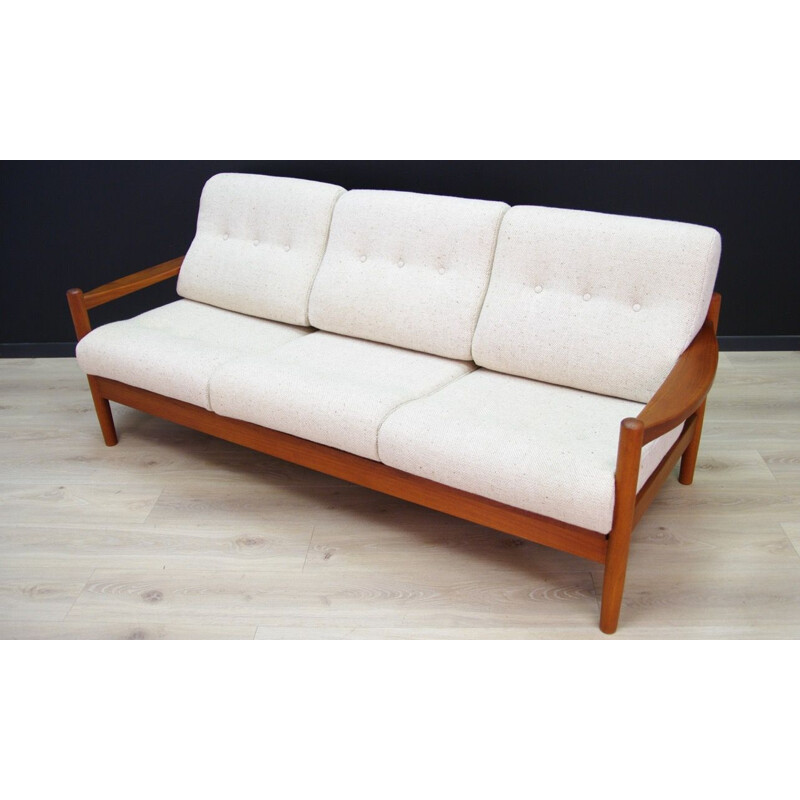 Vintage 3-seater sofa in teak