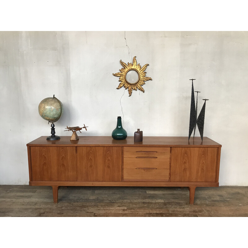 Enfilade scandinave en teck de Henning Kjaernulf design 1960