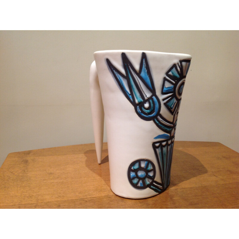 Vintage pitcher in earthenware, Roger CAPRON - 1950s