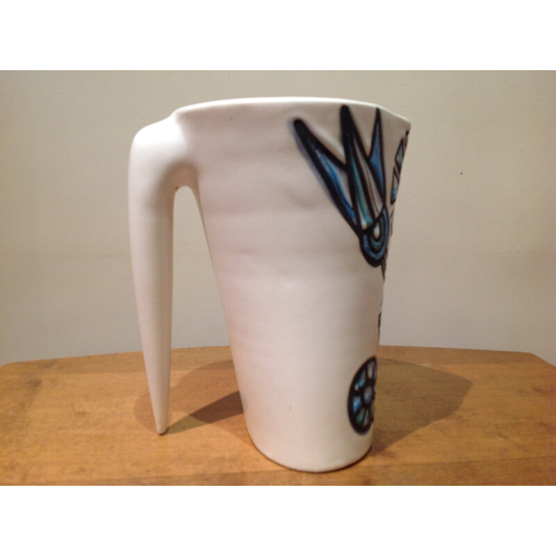 Vintage pitcher in earthenware, Roger CAPRON - 1950s