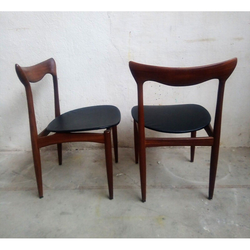 Set of 6 chairs vintage Henry Walter Klein, Denmark