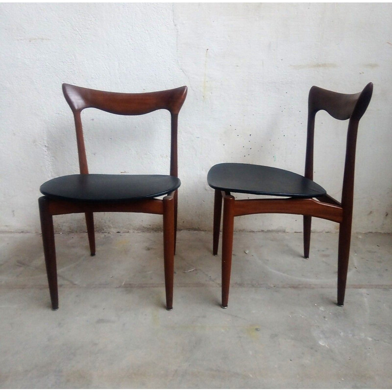 Set of 6 chairs vintage Henry Walter Klein, Denmark