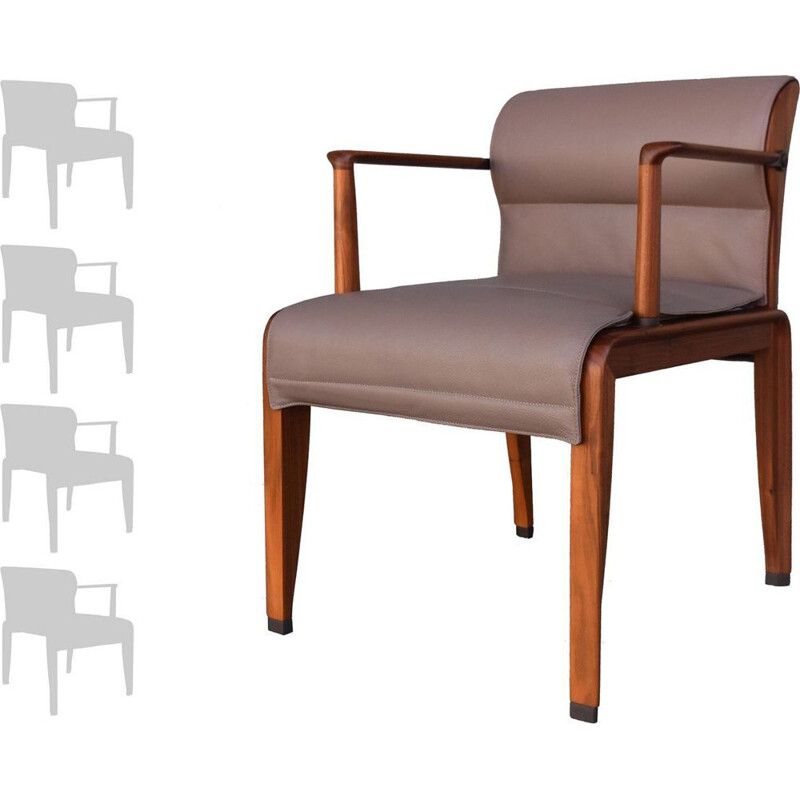 Set of 4 INA armchairs by Chi Wing Lo for Giorgetti