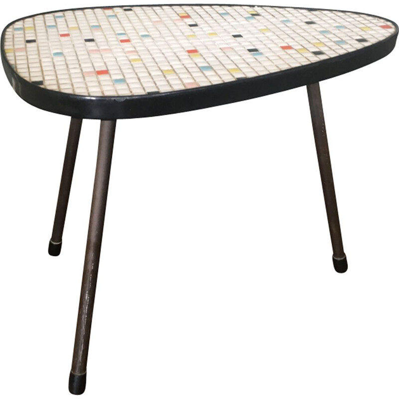 Vintage modernist mosaic side table