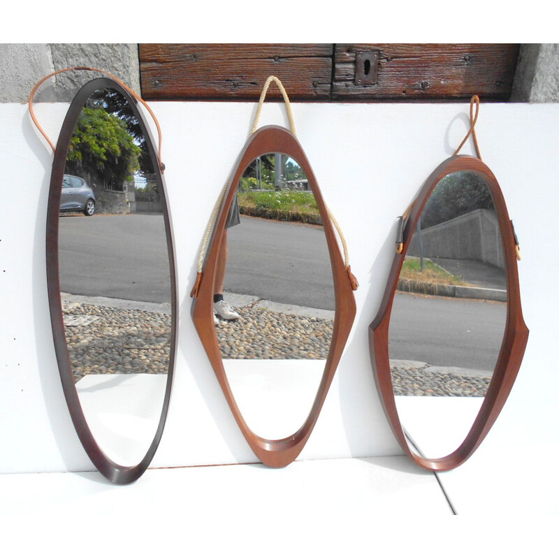 Set of 3 swedish Oval Mirrors