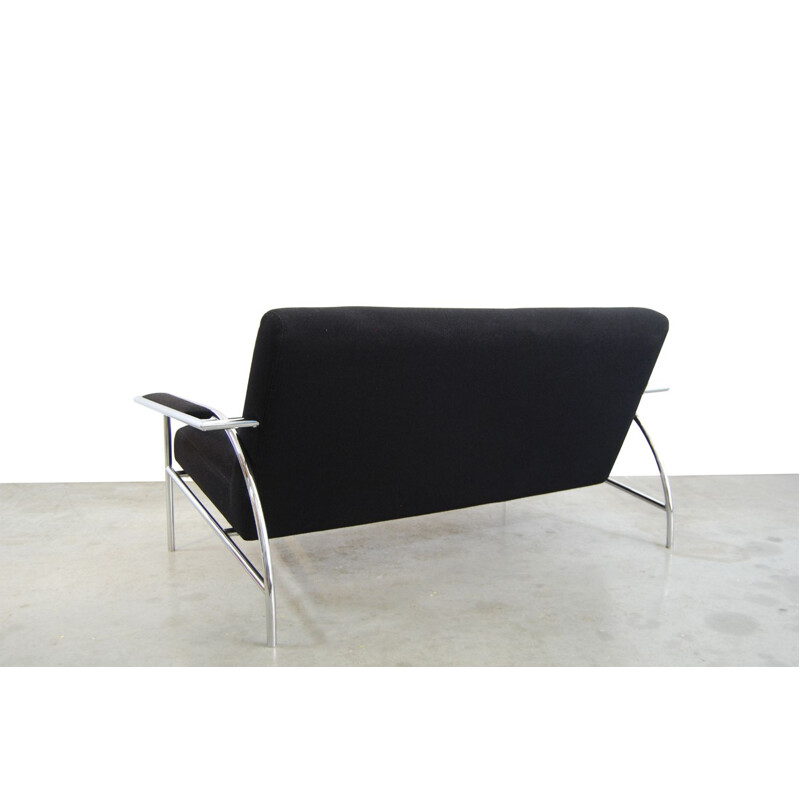 Vintage black sofa by Gelderland 1980