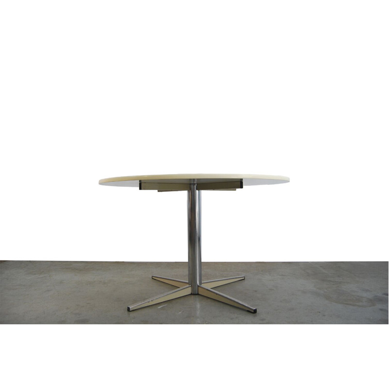 White Vintage plastic table by Brabantia 1970s