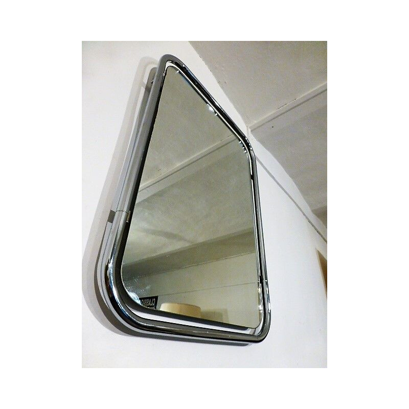 Vintage chromed rectangular mirror